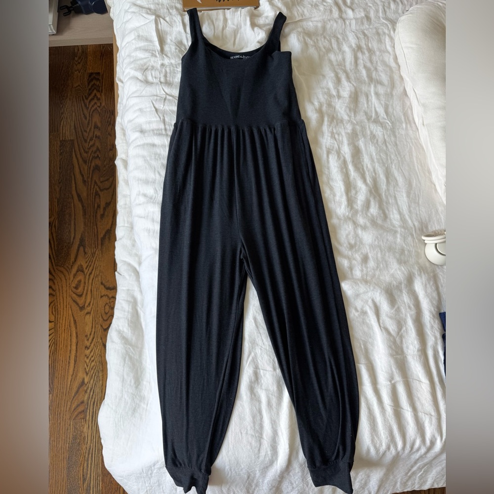Beyond yoga and beyond the bump jogger jumpsuit